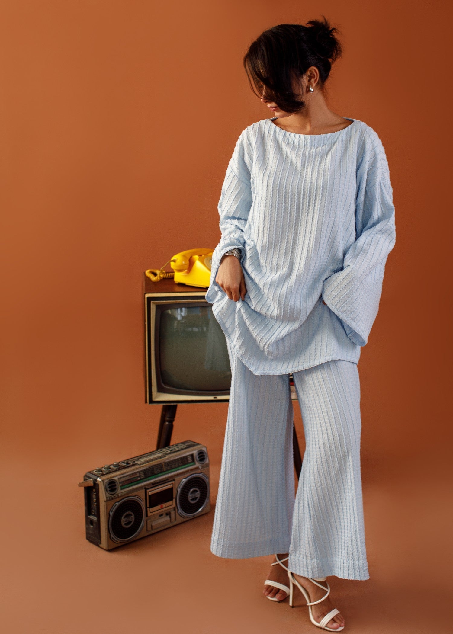 jersey knit Co Ord Sets in Powder blue