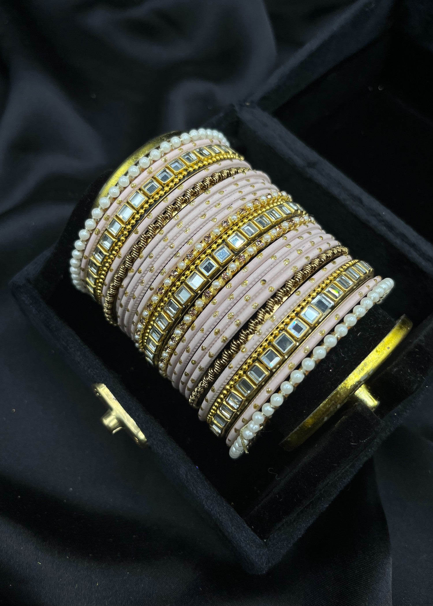 Bangles in Pastel pink Color by - Trendy Women Bangles VQE1433
