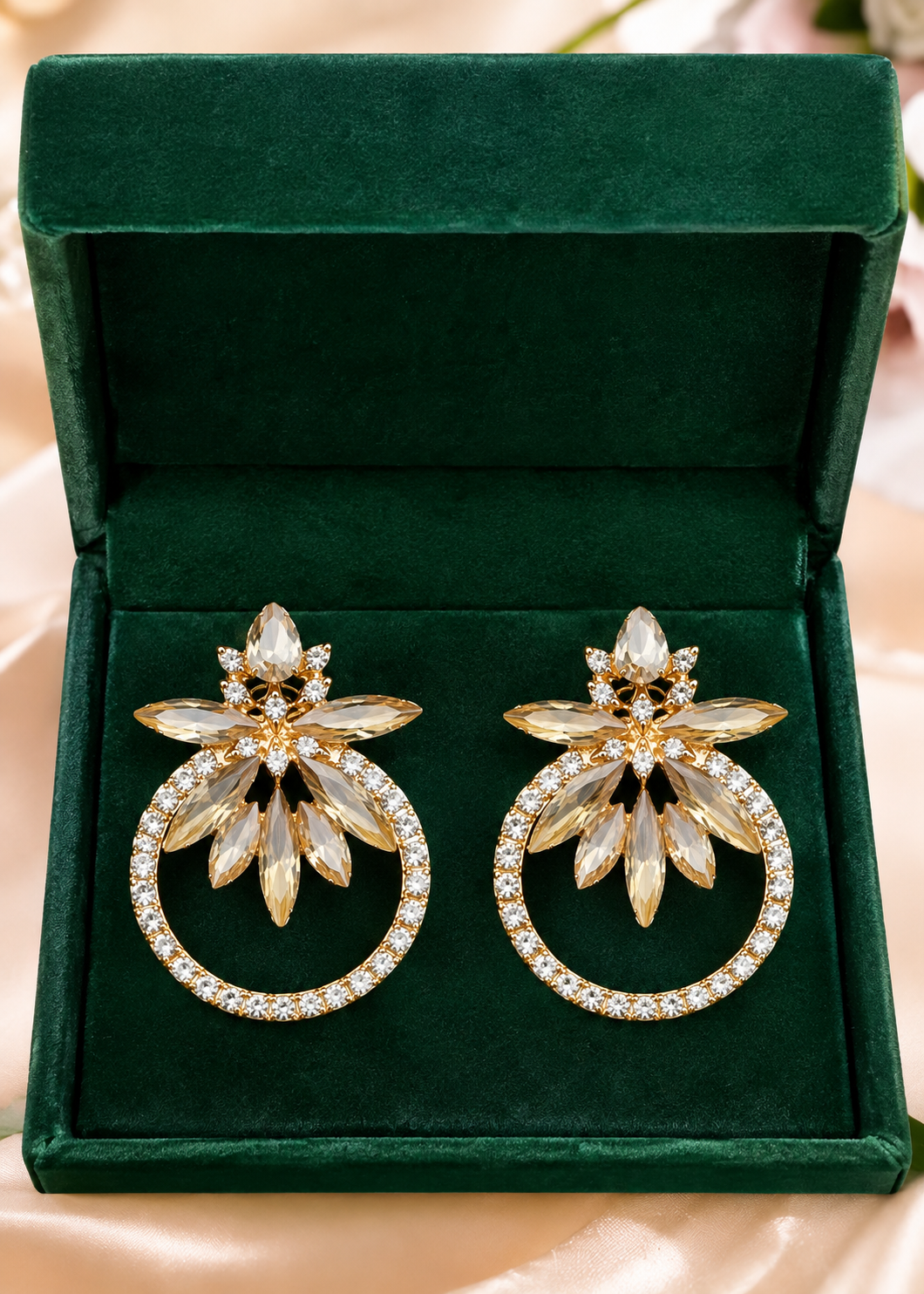 Earrings in Goldenrod Color by - Trendy Women Earrings APA8707
