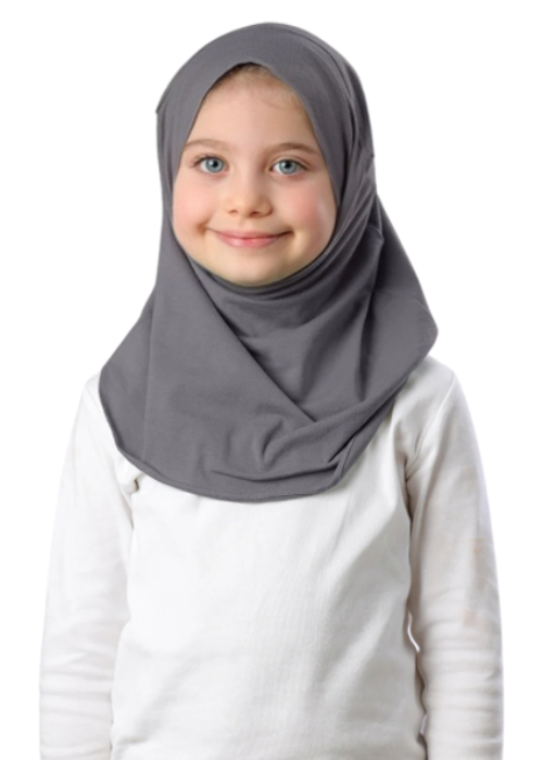 single jersey knit Hijab in Grey