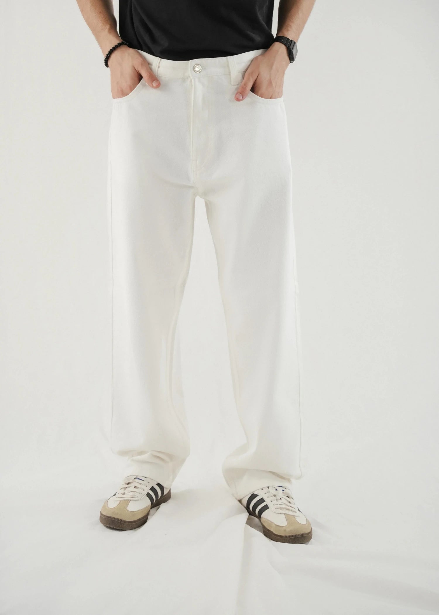 stretch denim Jeans in White