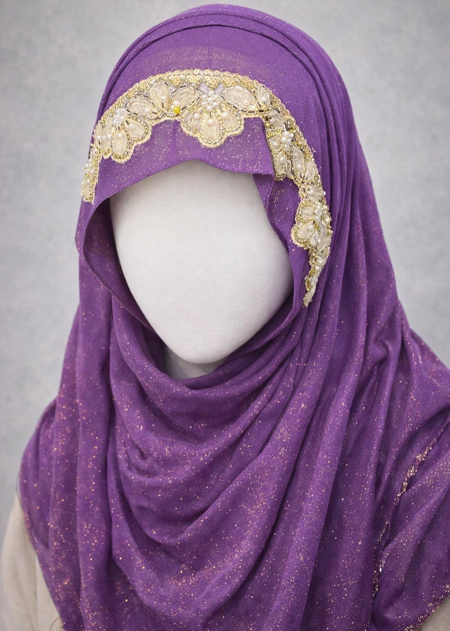 georgette chiffon Hijab in Grape