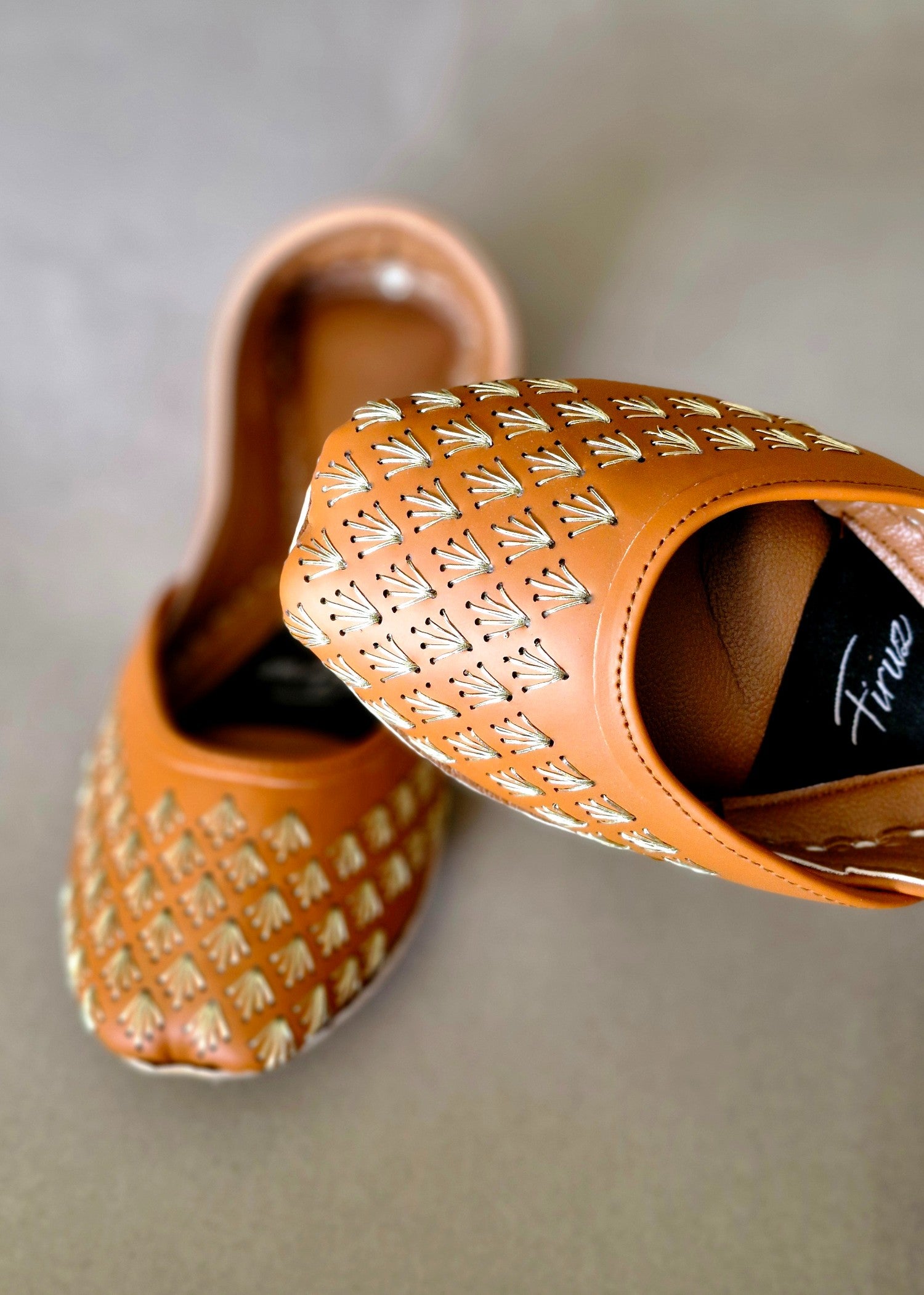 Khussa in Rust orange by - High Quality Women Khussa BXP4025