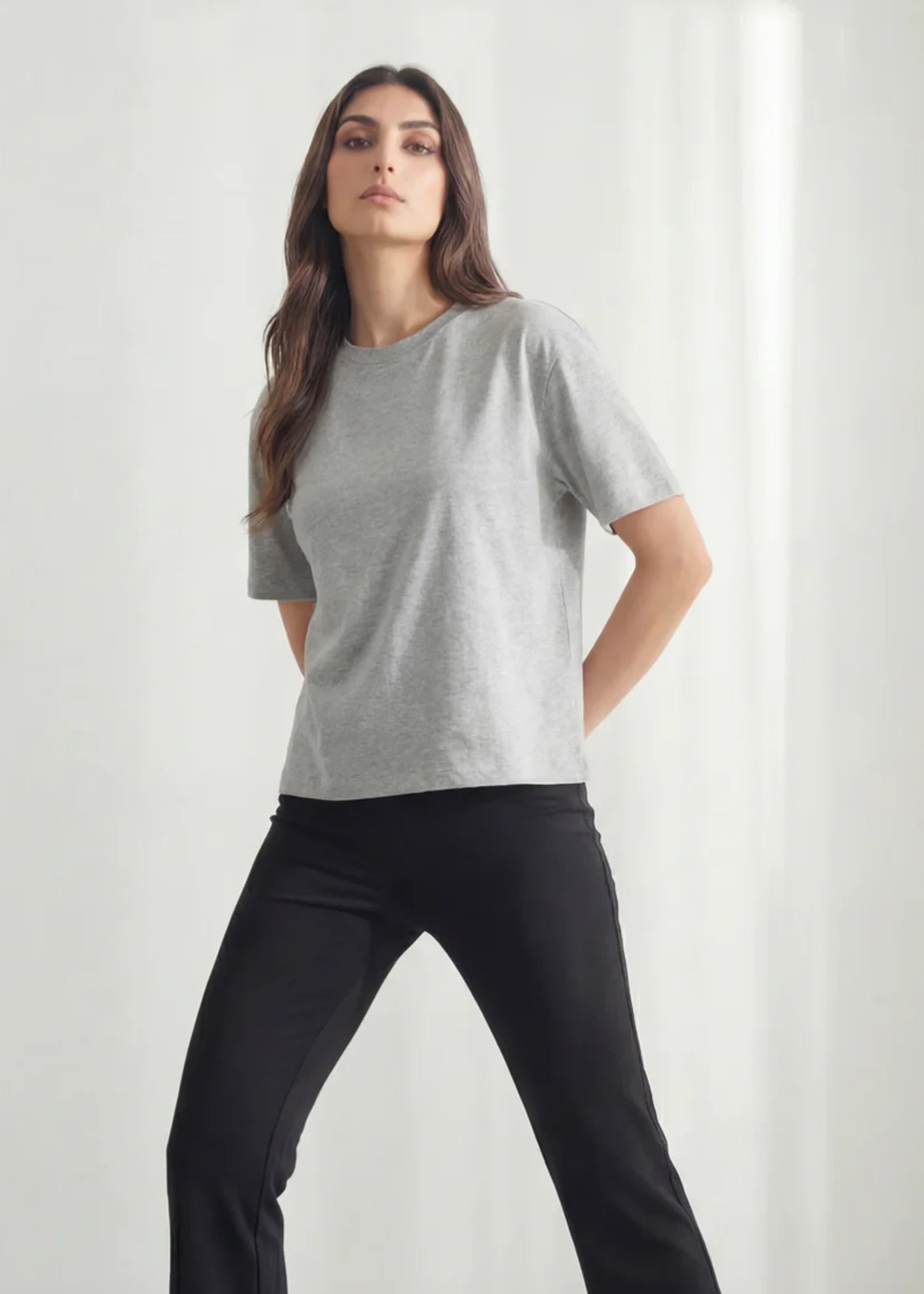 cotton T Shirt in Grey