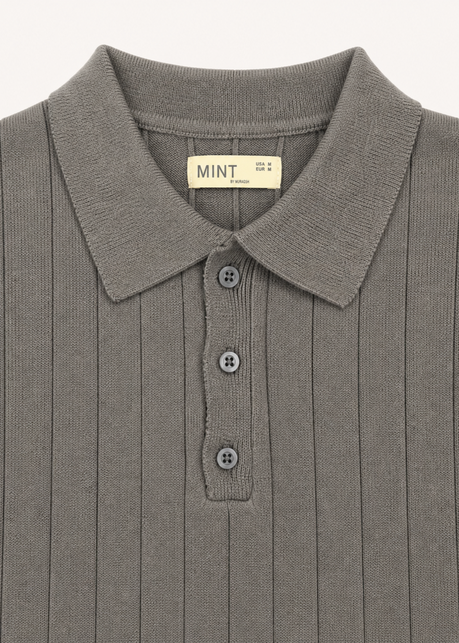 cotton Polo Shirt in Ash grey