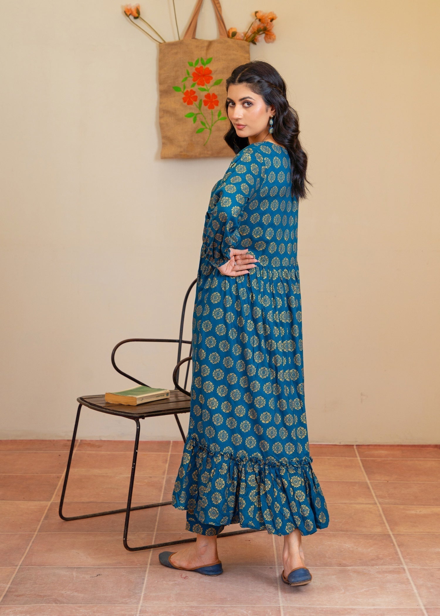 linen Maxi in Teal