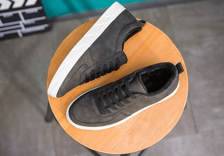 2021 autumn and winter new men's shoes suede shoes low to help students shoes sports shoes plus cotton plus velvet