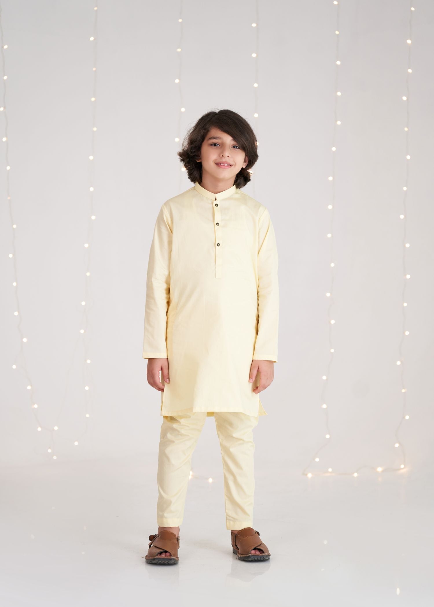 wash & wear Kurta Set in Yellow