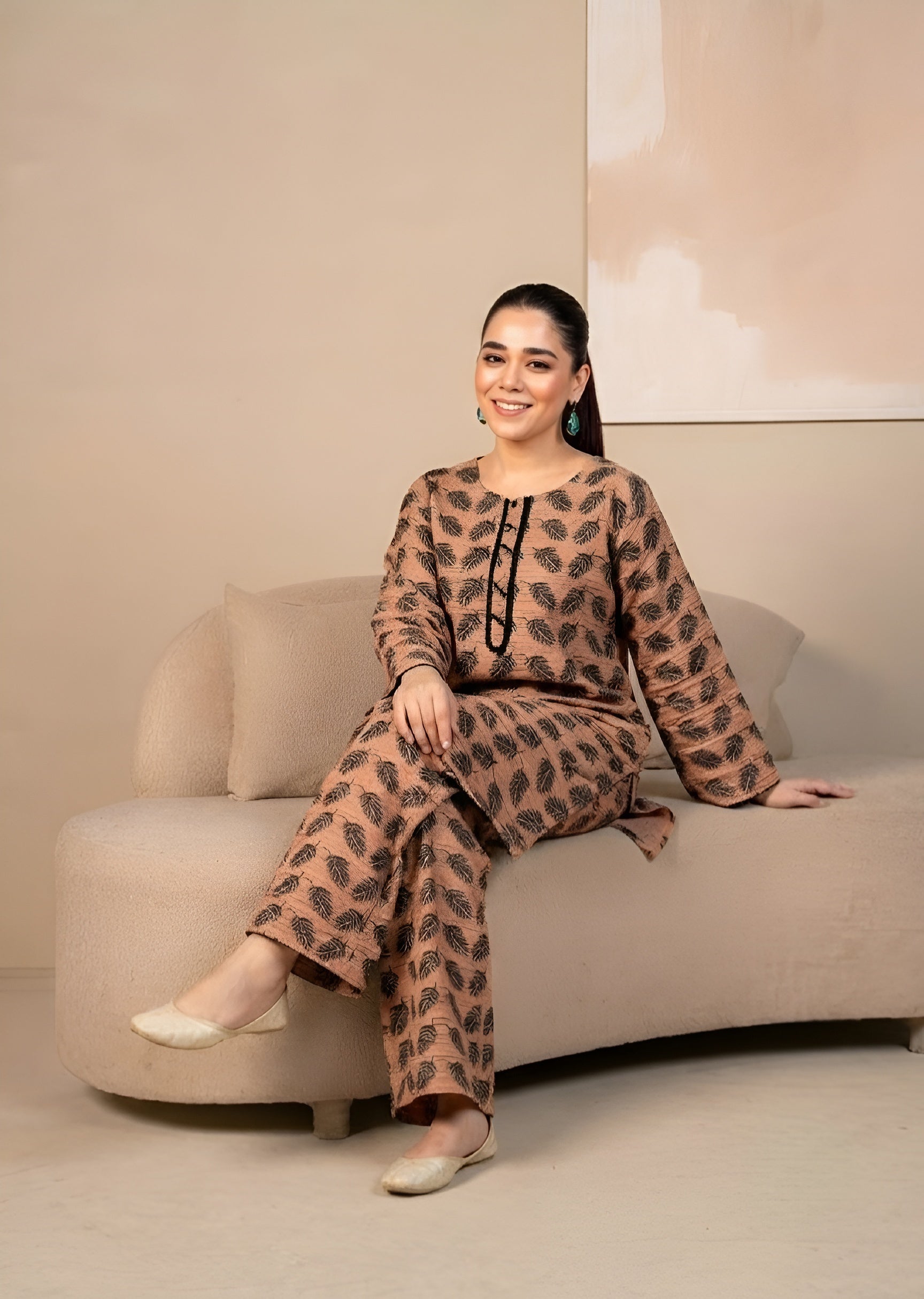 linen Co Ord Sets in Sand brown