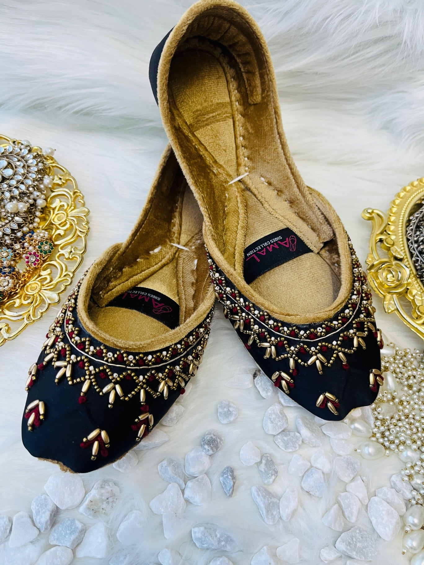 Khussa in Black by - High Quality Women Khussa JXV8030