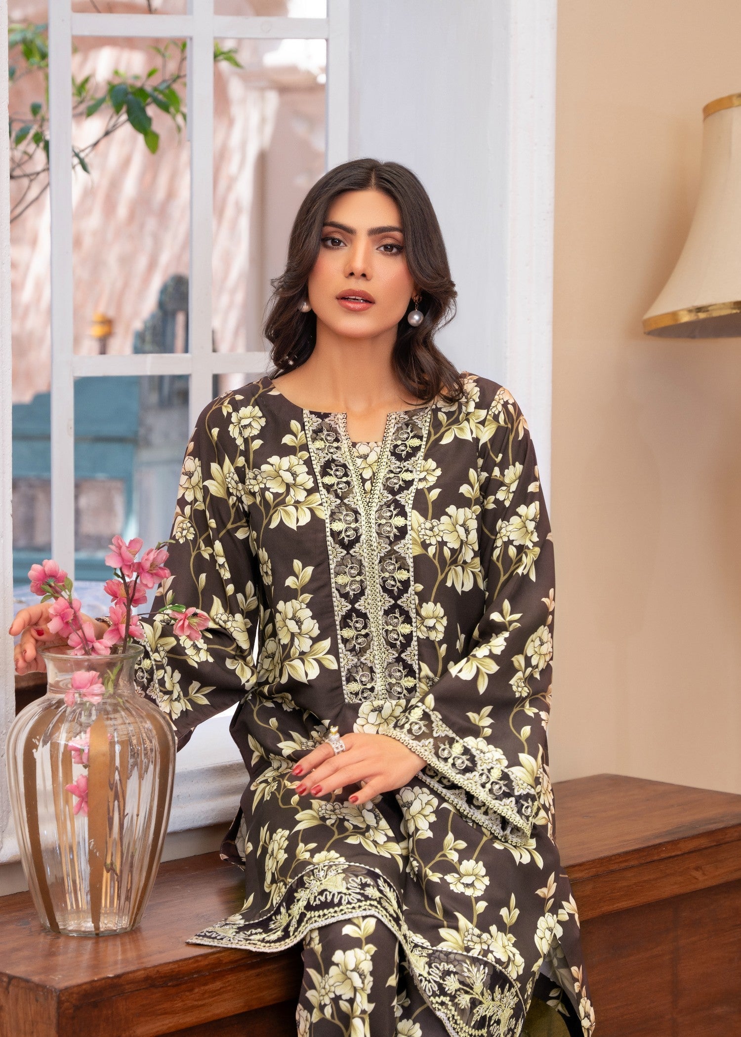 poly lawn Co Ord Sets in Brunette brown