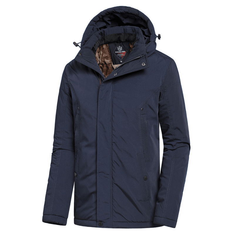 Casual Long Thick Fleece Hooded Waterpro