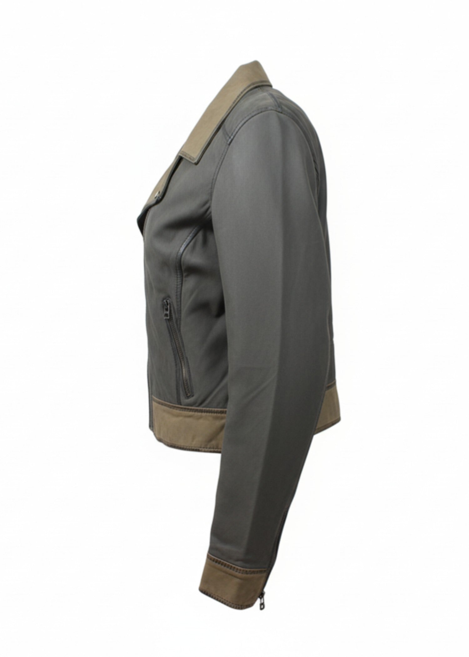 leather Jacket in Hunter green