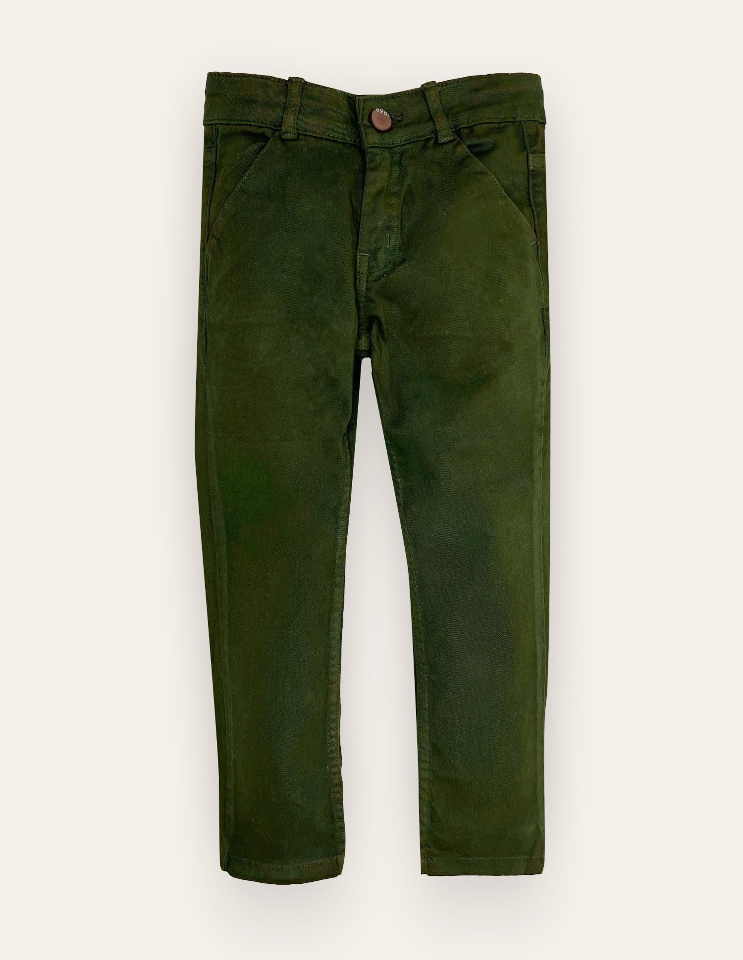 twill cotton Trousers in Green