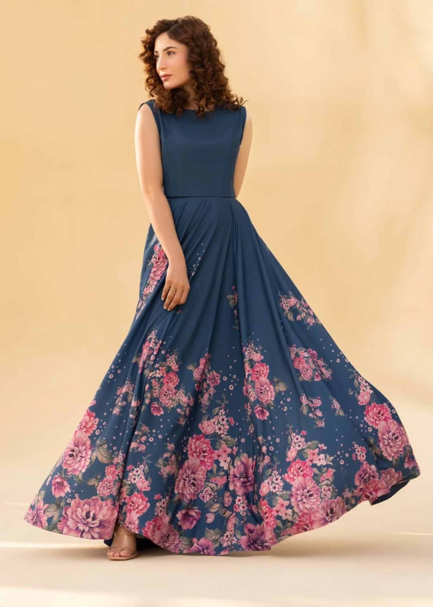 blended cambric Skirt in Teal