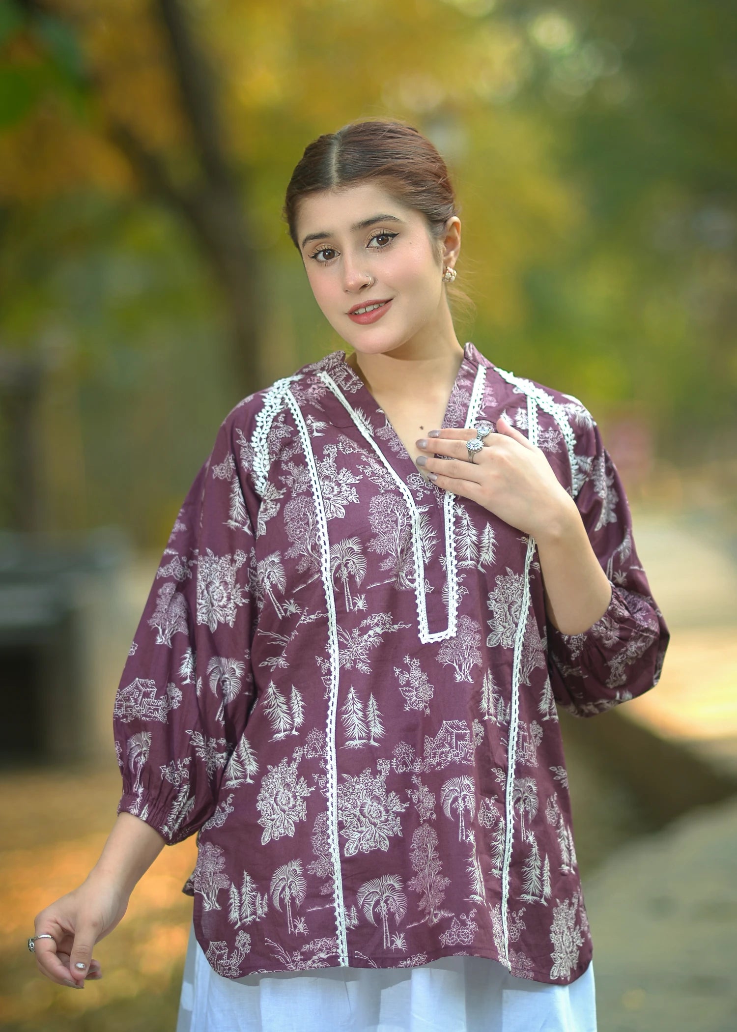 cotton Top in Plum purple