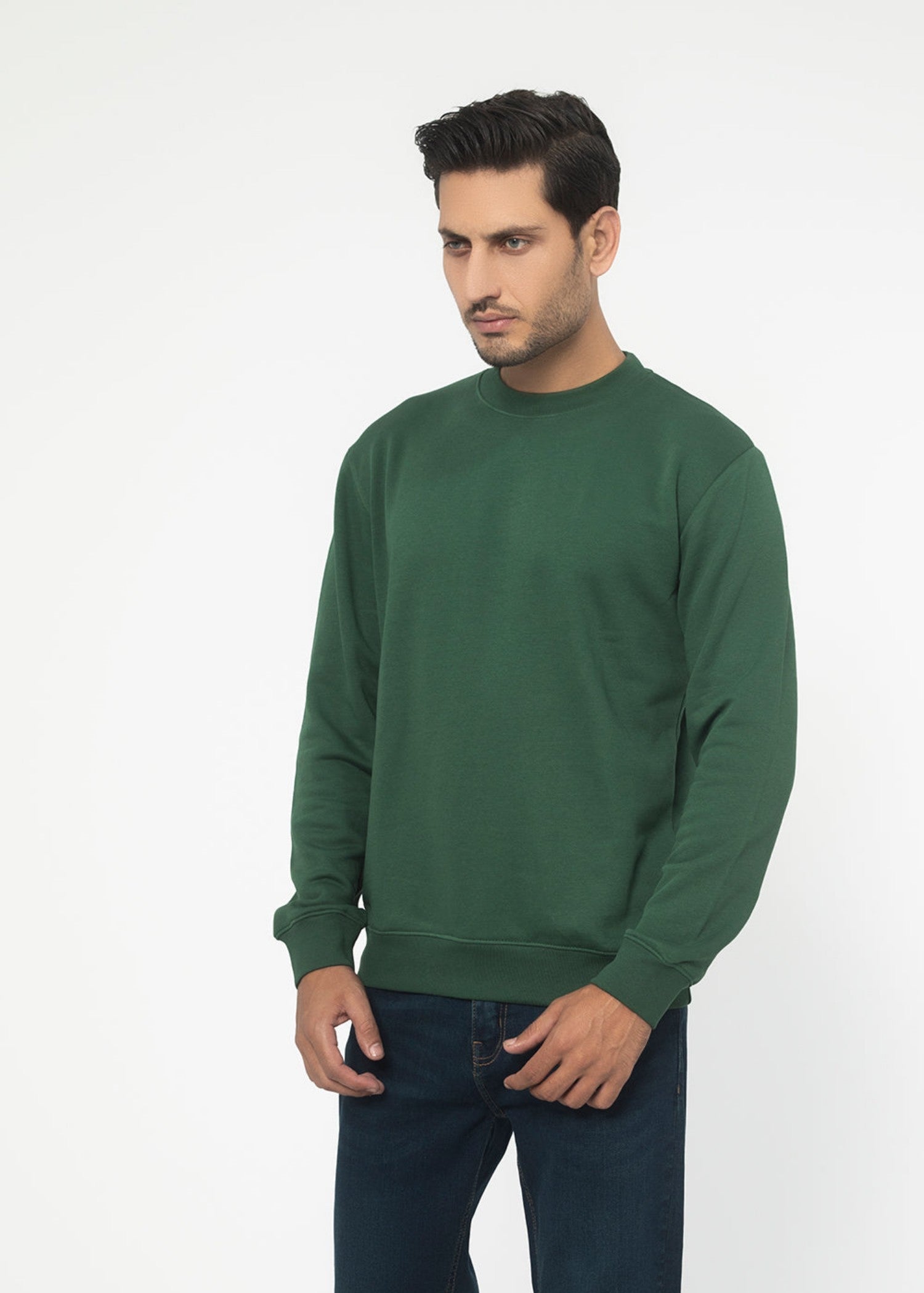 interlock knit Sweatshirt in Green