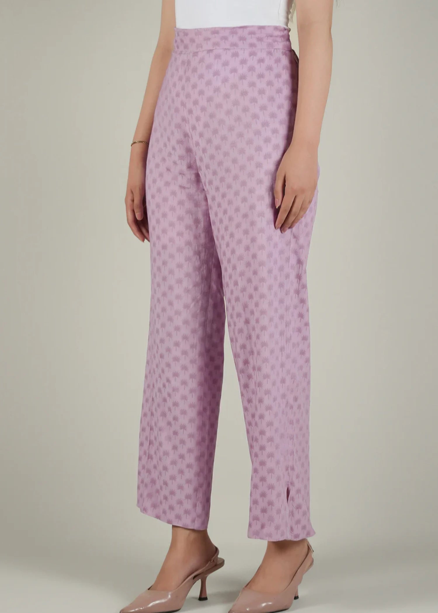 jacquard Pants in Lilac