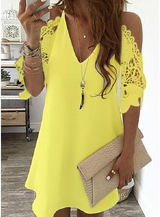 European and American Temperament Women's Suspender Type Sleeveless V-neck A-line Skirt