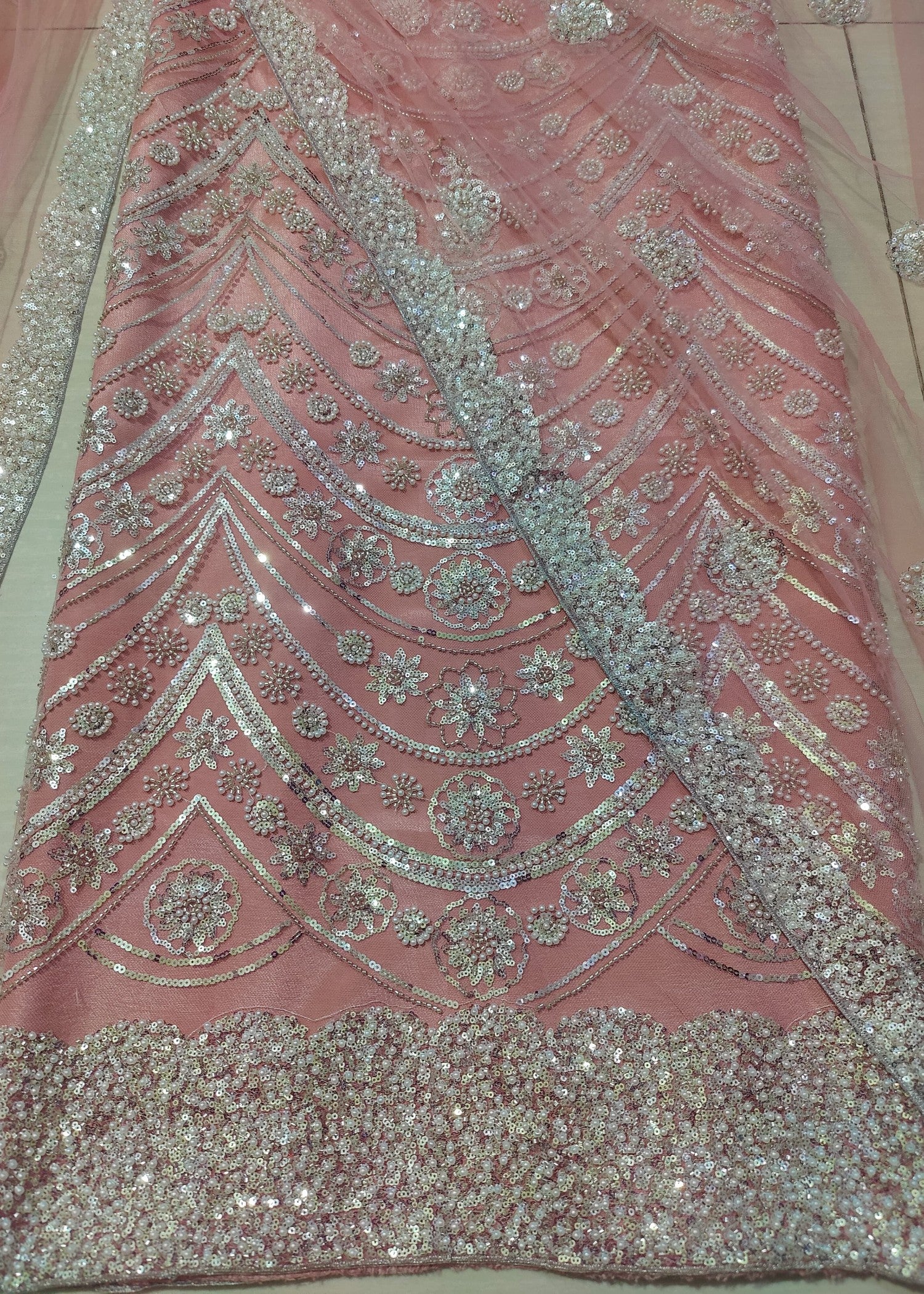 net Unstitched in Baby pink