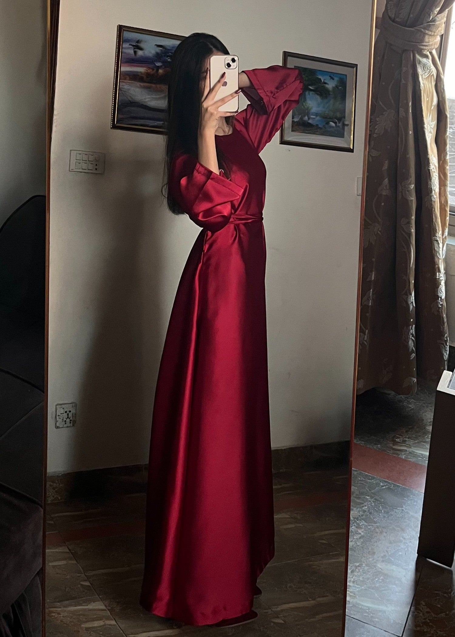 charmuse/shamooz Dress in Maroon