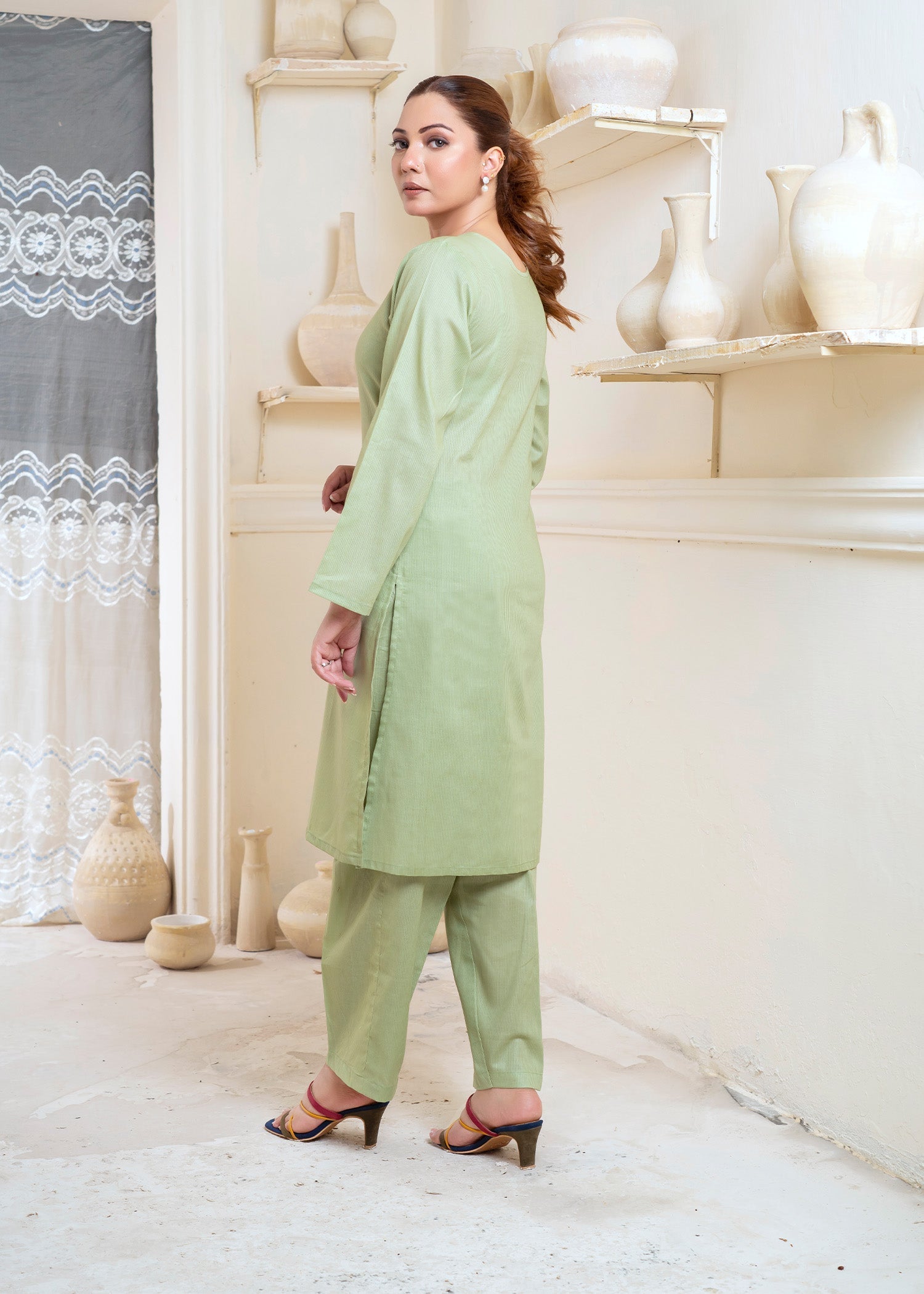 lawn Co Ord Sets in Sea green