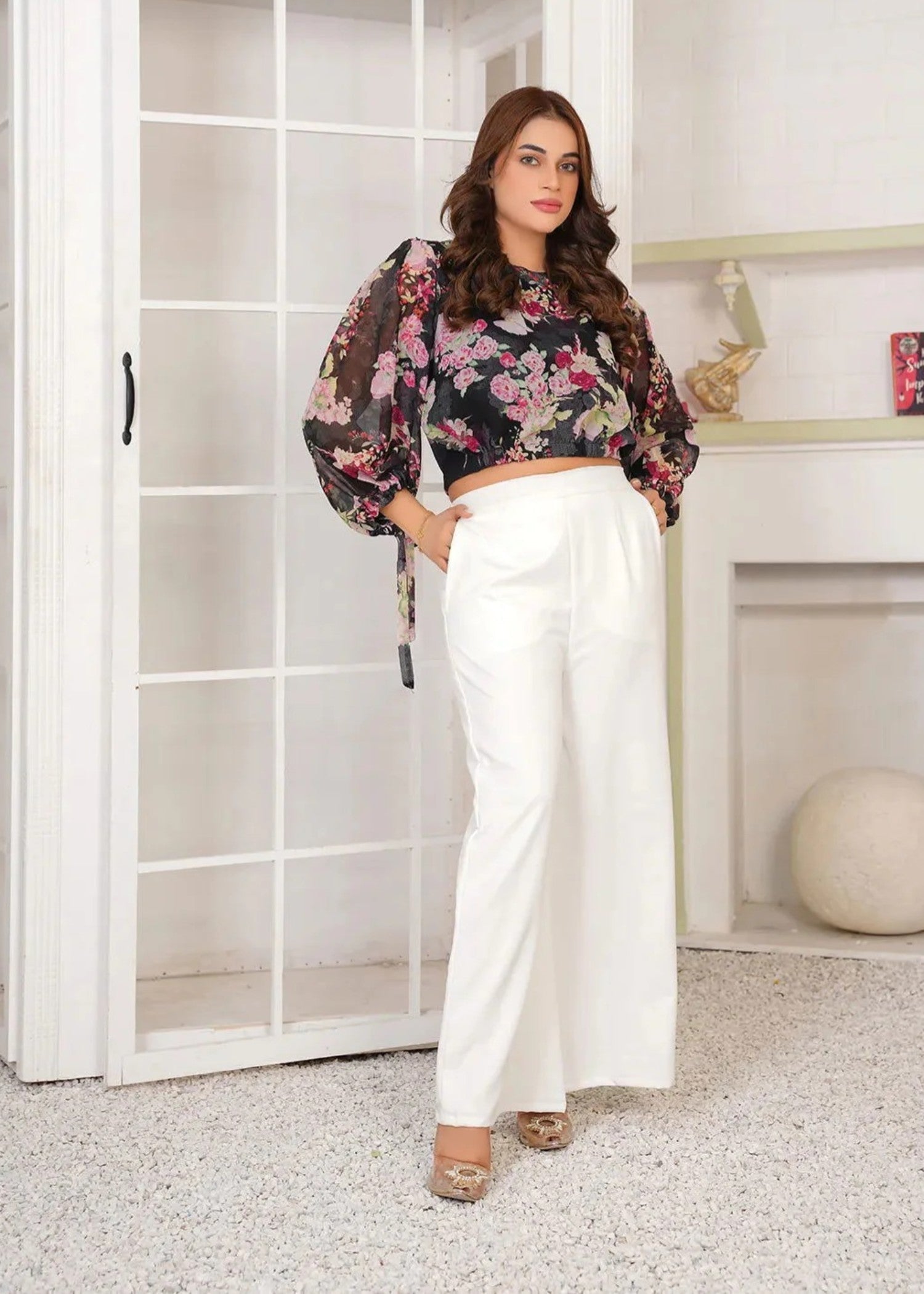 chiffon Top in Black