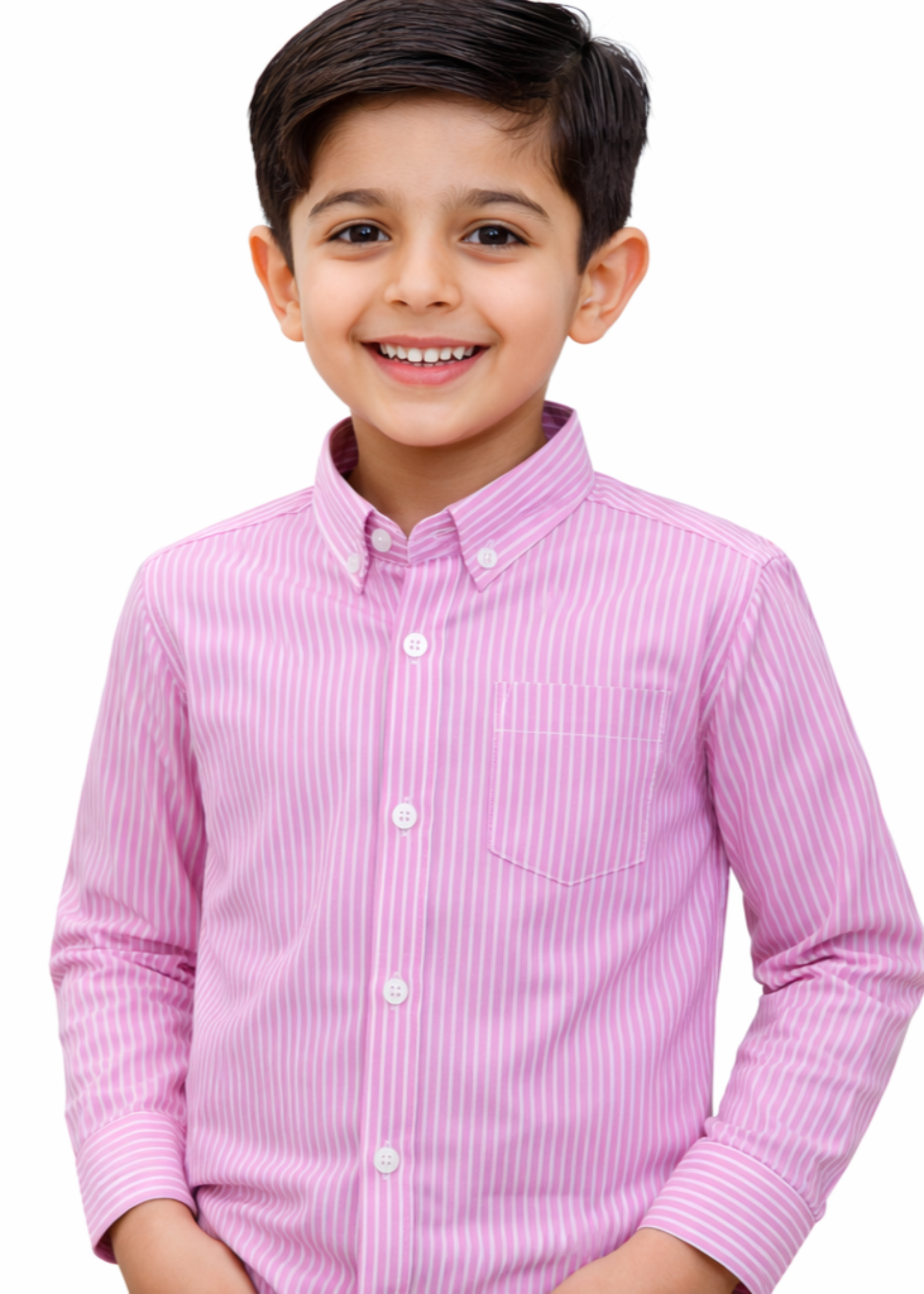 cotton Casual Shirt in Pink, white