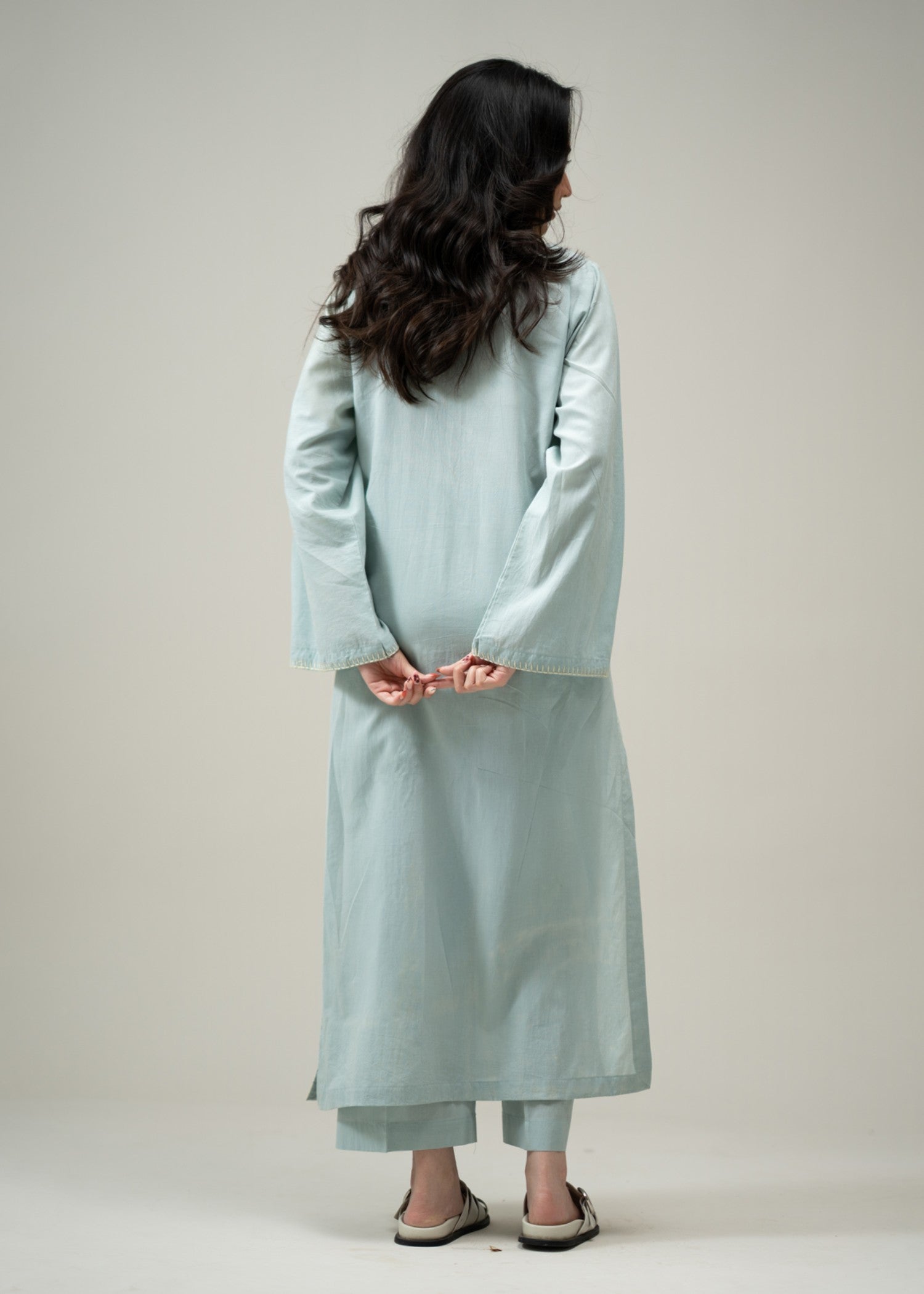 pure cotton Co Ord Sets in Light blue