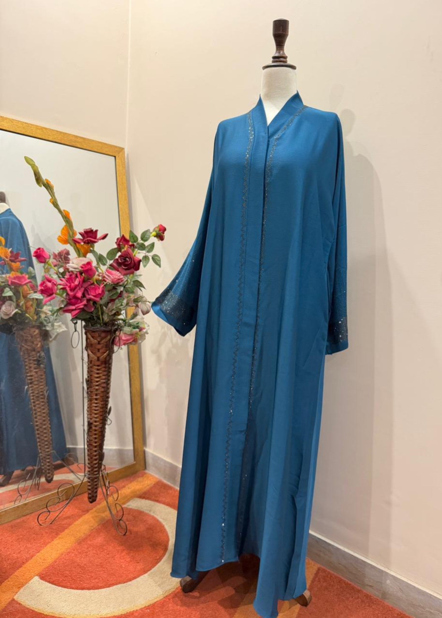 nidha blend Abaya in Bondi blue