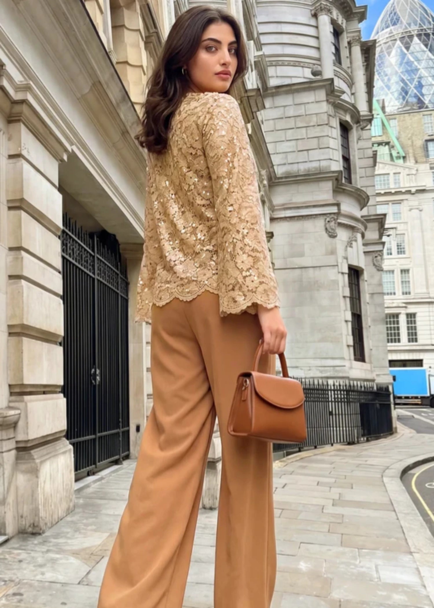 polyester Co Ord Sets in Peanut