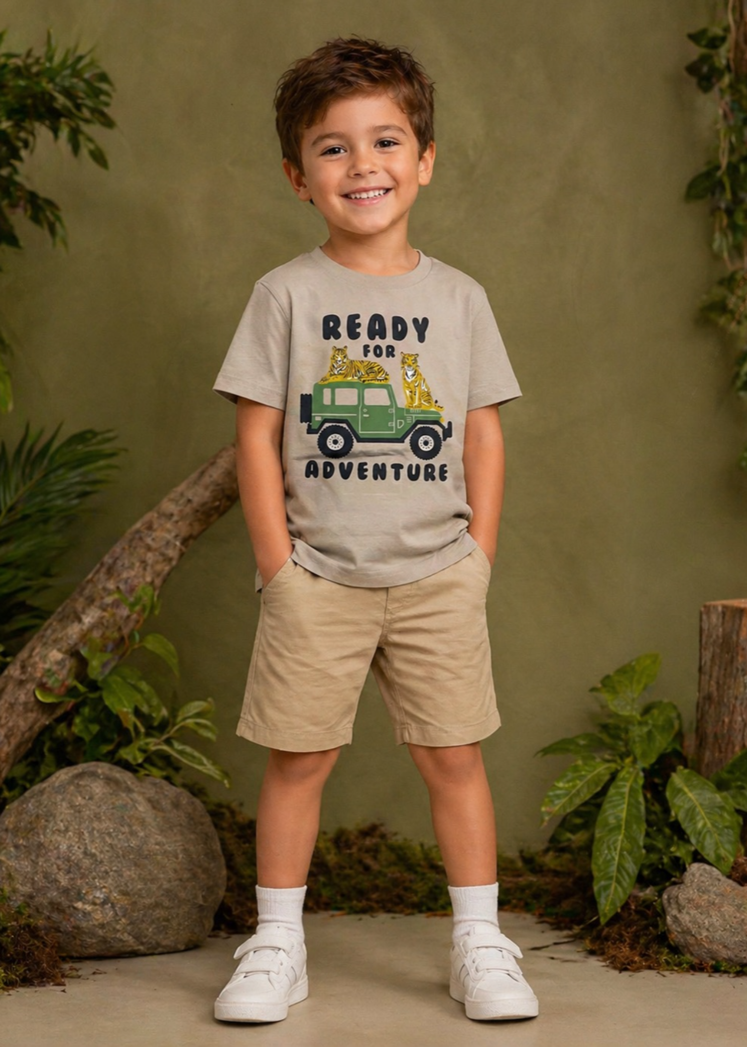cotton jersey T Shirt in Blonde