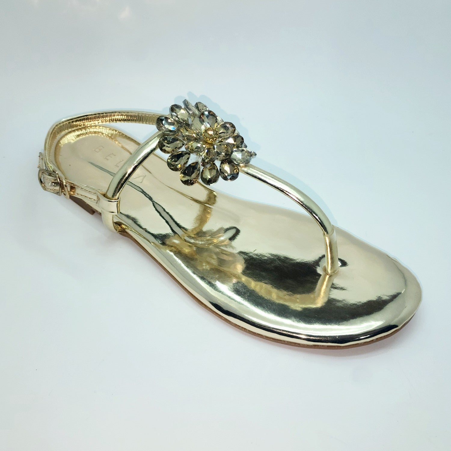 Flats in Gold by - High Quality Women Flats WKY3907