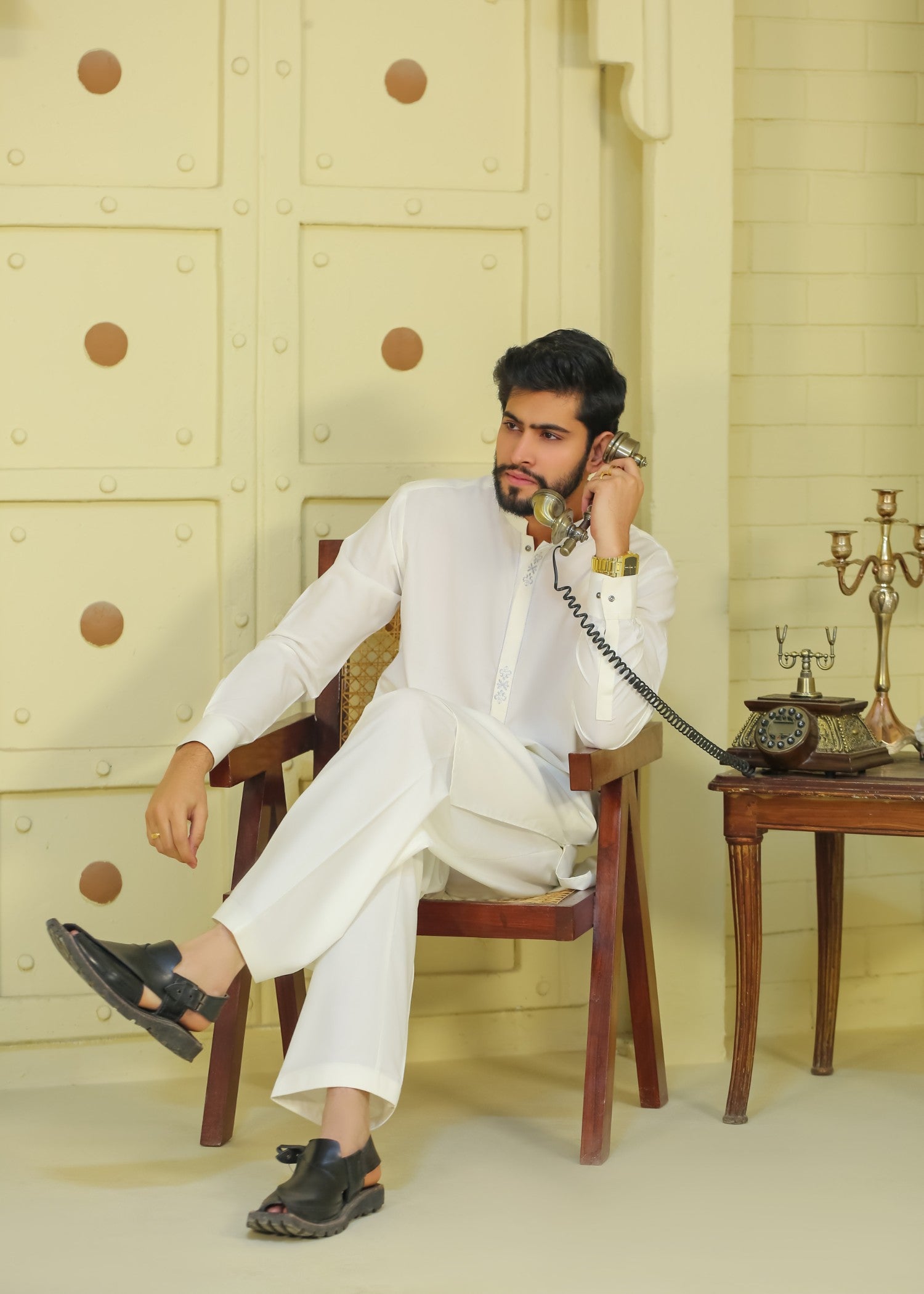cotton Shalwar Kameez in White