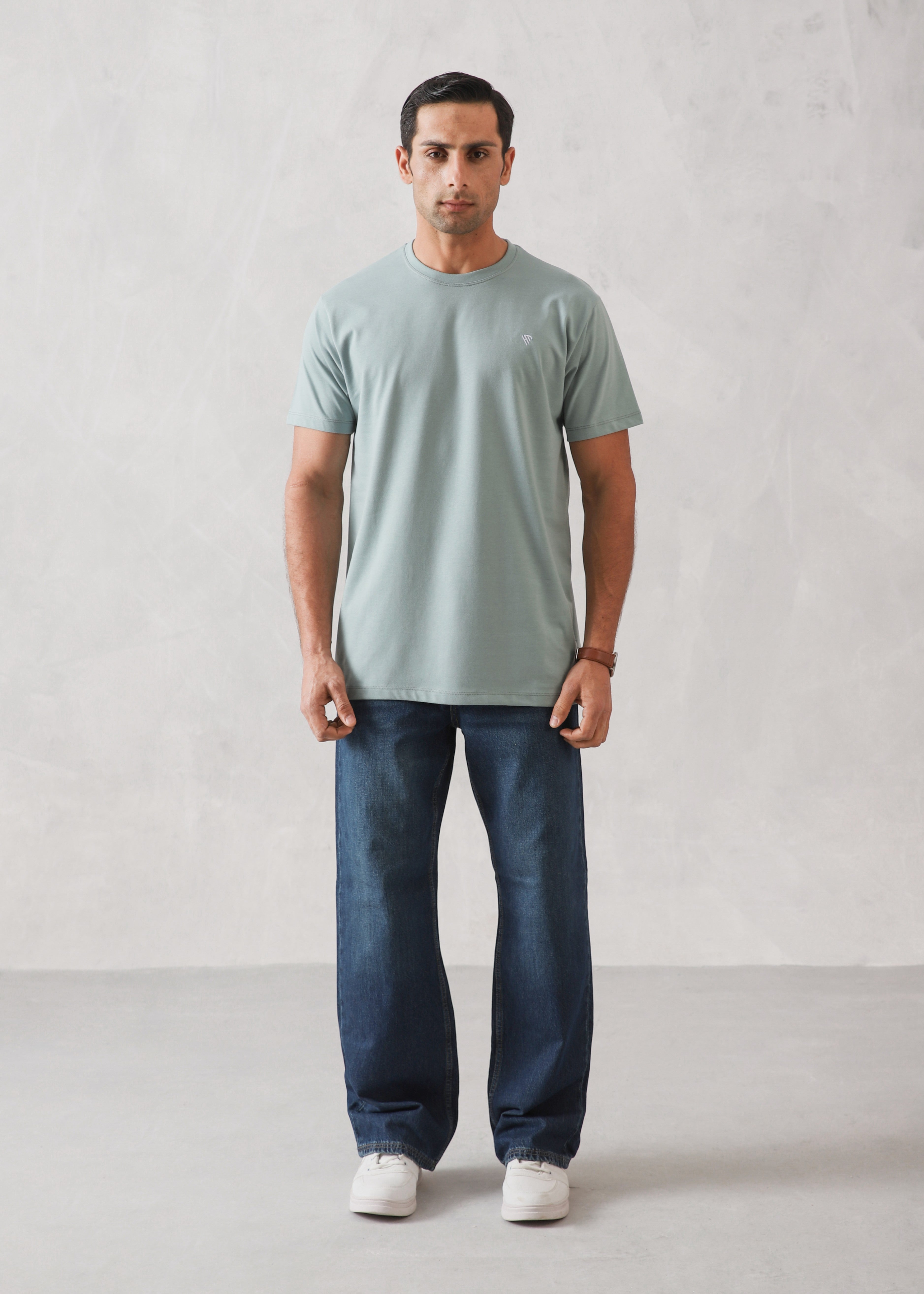 cotton T Shirt in Pastel green
