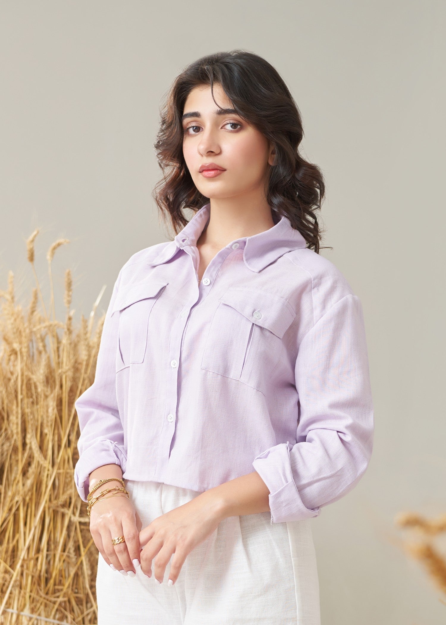 linen Top in Lavender