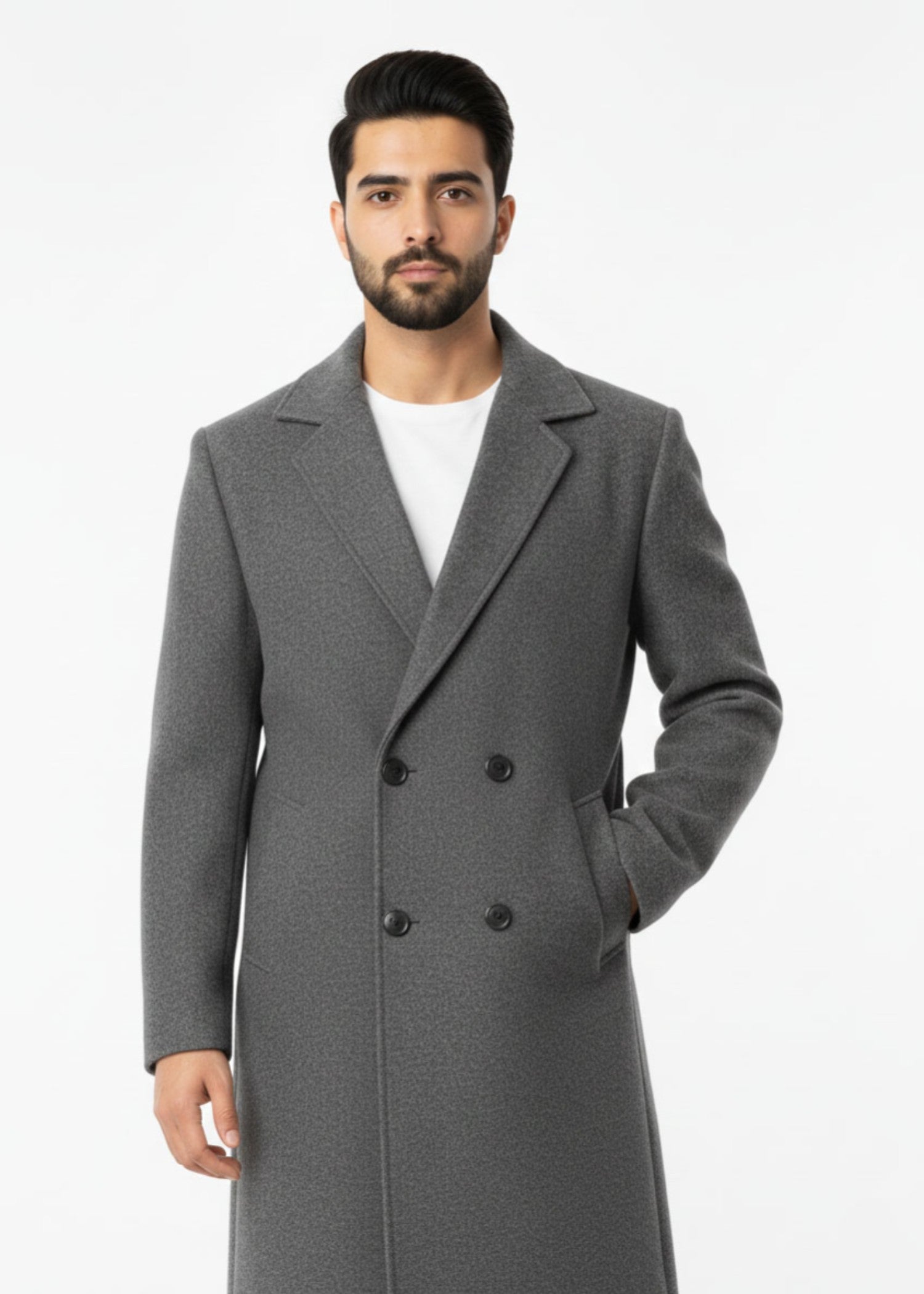 blended wool Coat in Grey
