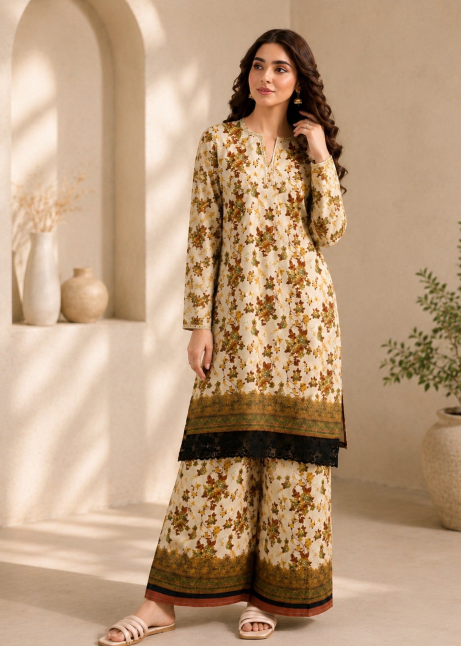 linen Co Ord Sets in Wheat