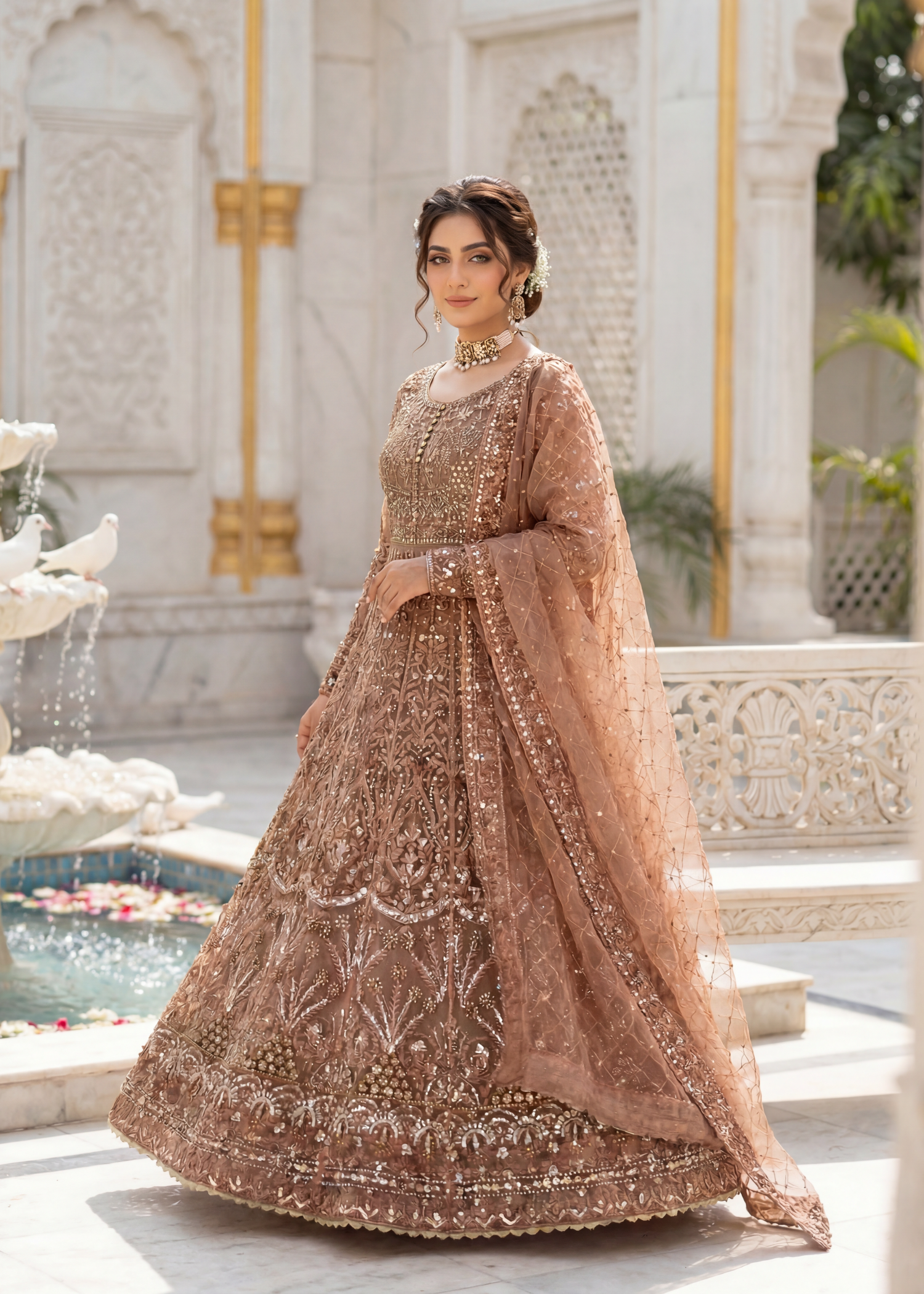 net Pishwas in Earth brown