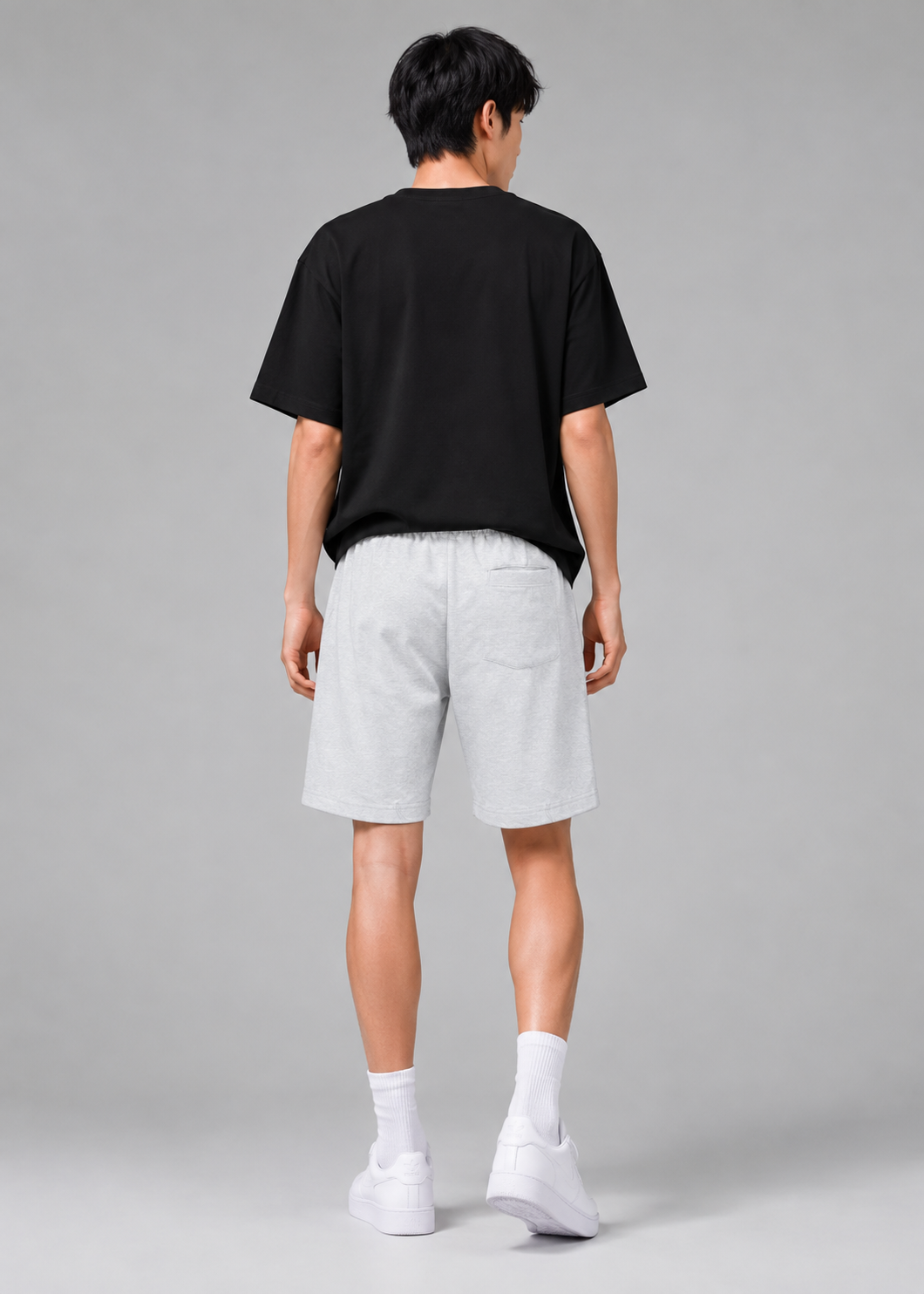 french terry Shorts in Light grey