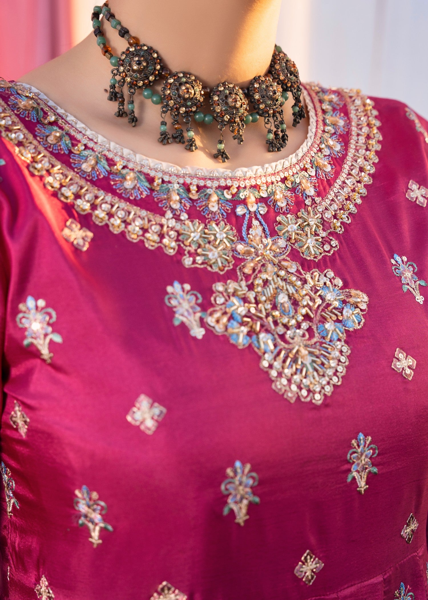 silk Maxi in Shocking pink