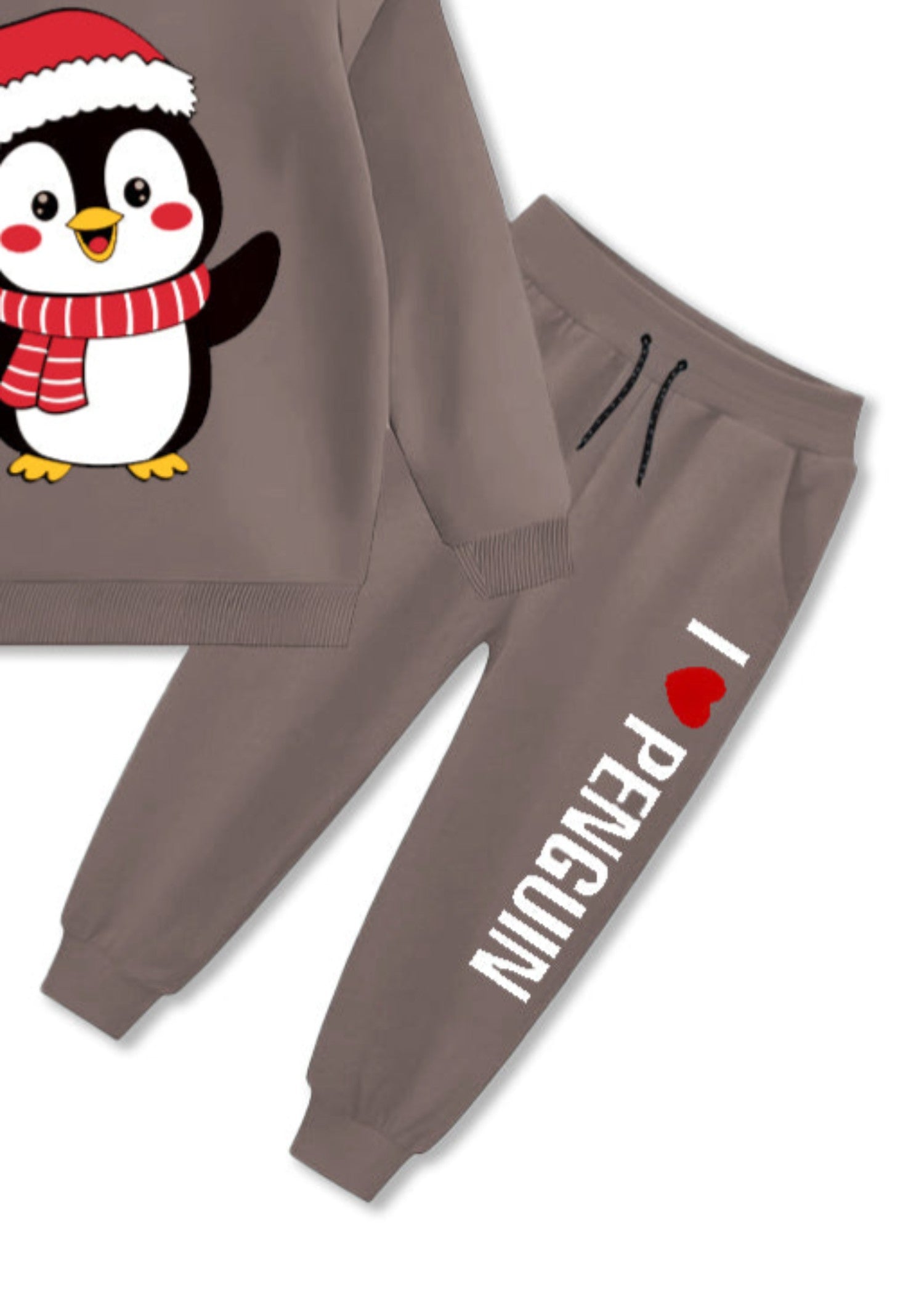 fleece Tracksuit in Tan brown