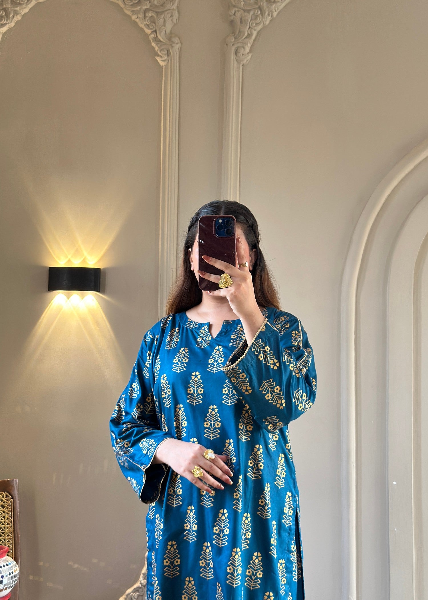 arabic lawn Co Ord Sets in Sapphire blue