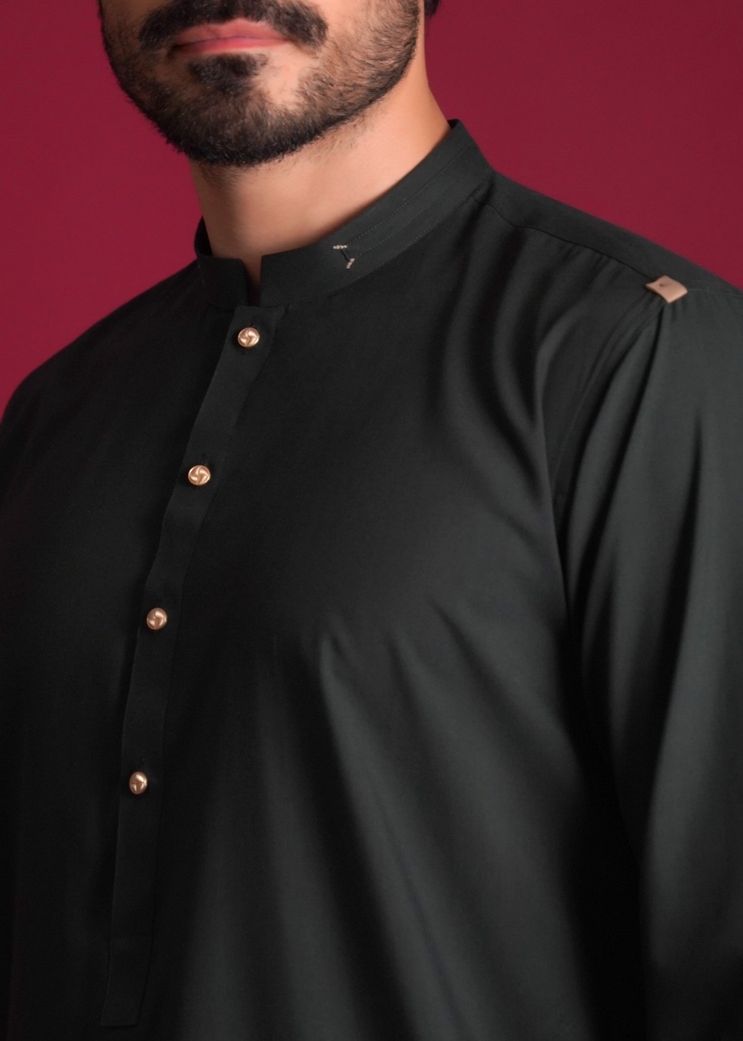 cotton viscose Kurta Set in Dark green