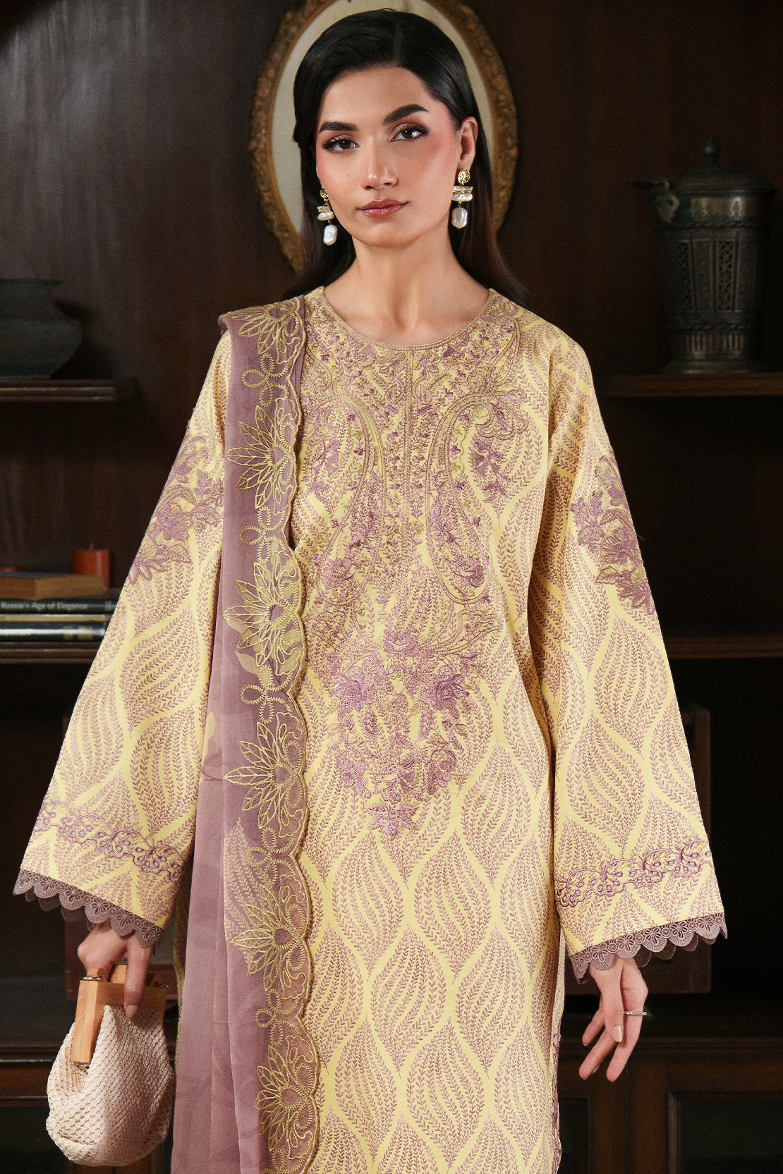 lawn Unstitched in Saffron