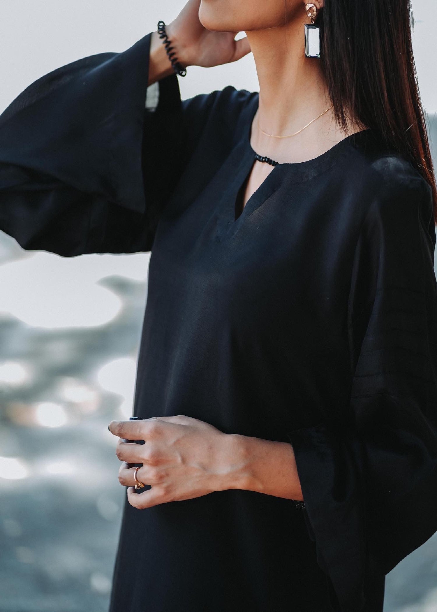 cotton silk Co Ord Sets in Black