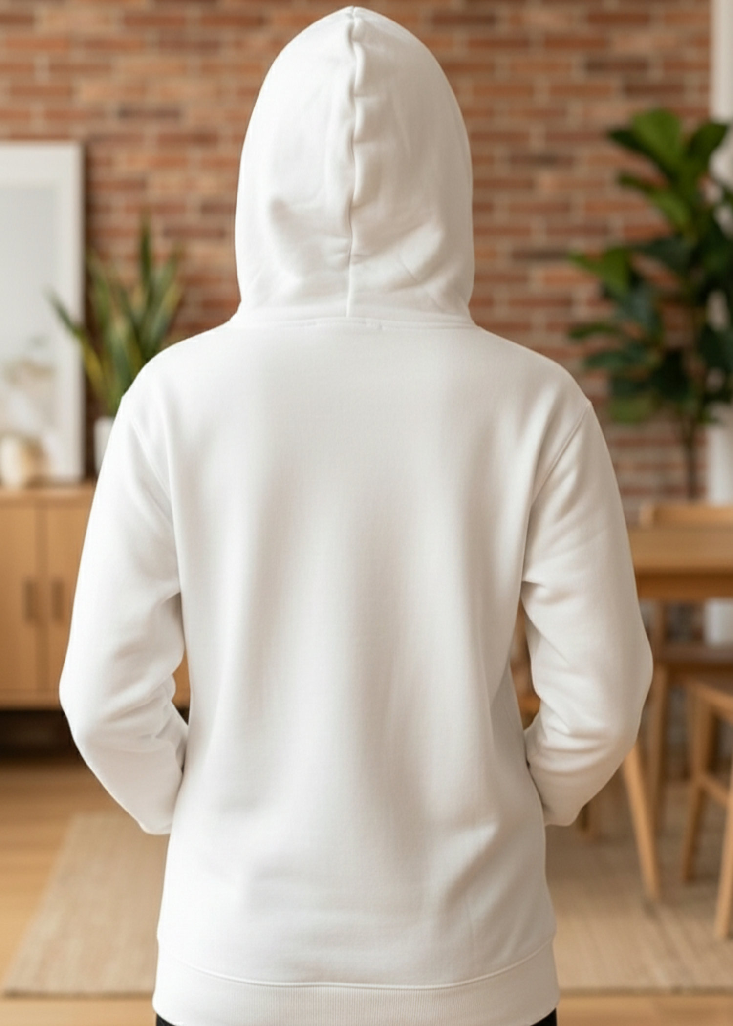 cotton Hoodie in White
