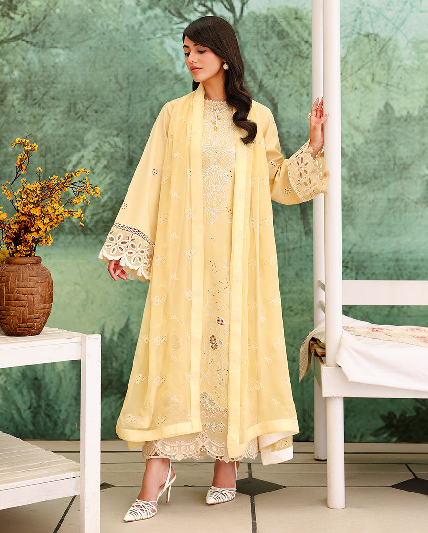 Summer Chikankari Lawn Edit – Lumiere Yellow