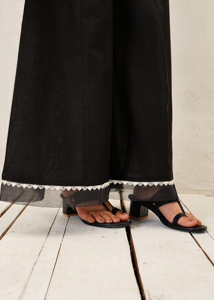 cotton silk Unstitched in Black