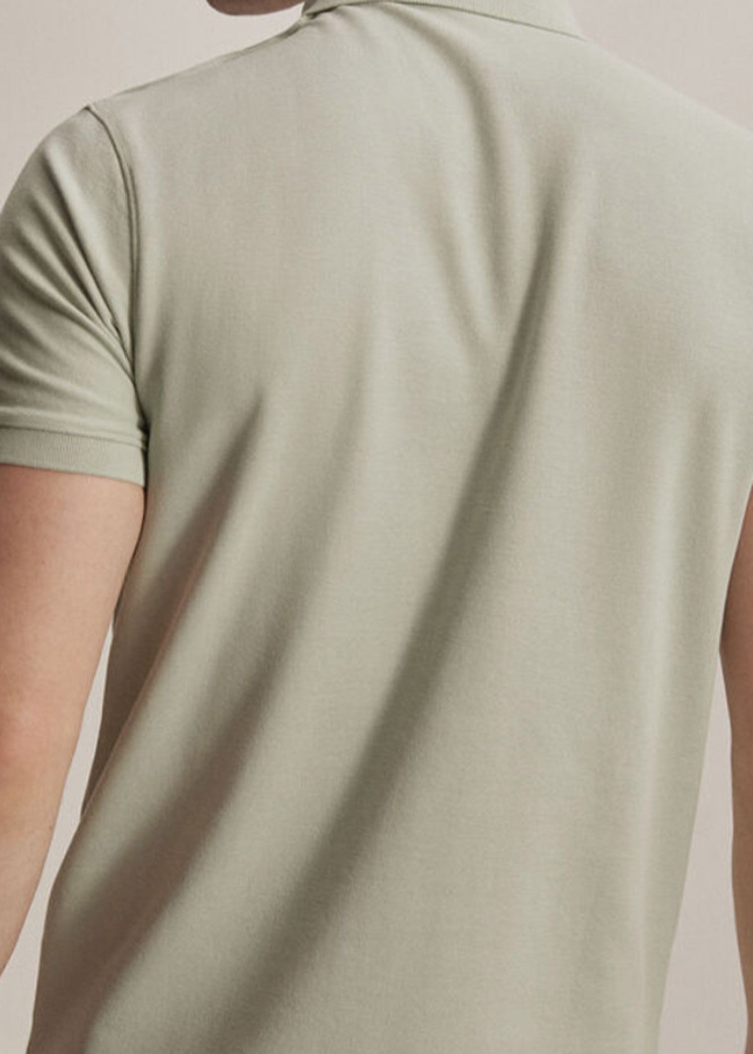 cotton Polo Shirt in Mint green by Fitted